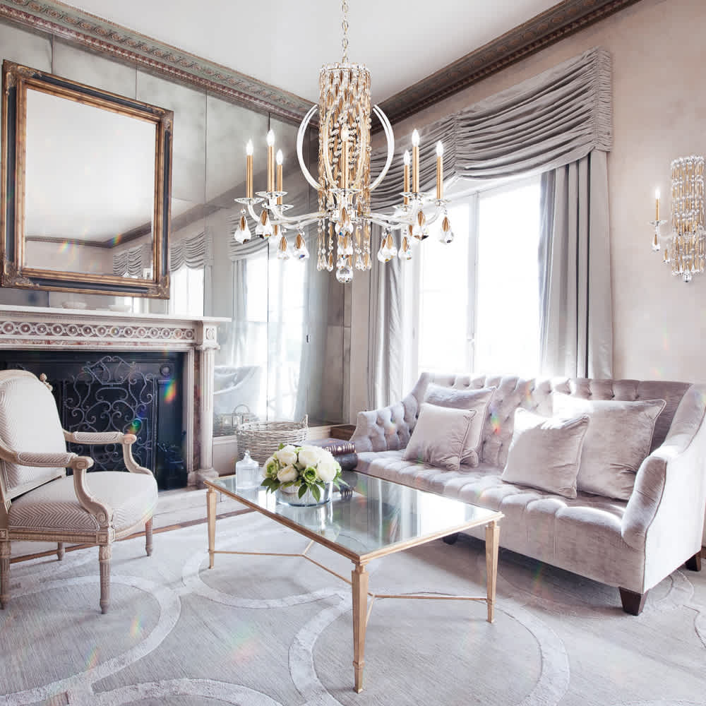 Sarella 6 Light 25" Wide Crystal Chandelier with Heritage Crystals