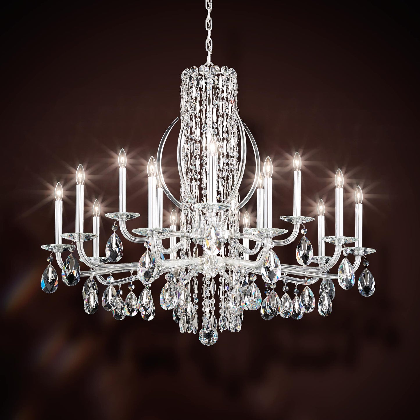 Sarella 15 Light 41" Wide Crystal Chandelier with Heritage Crystals