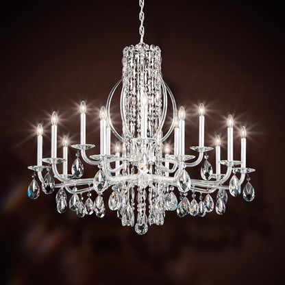 Sarella 15 Light 41" Wide Crystal Chandelier with Heritage Crystals