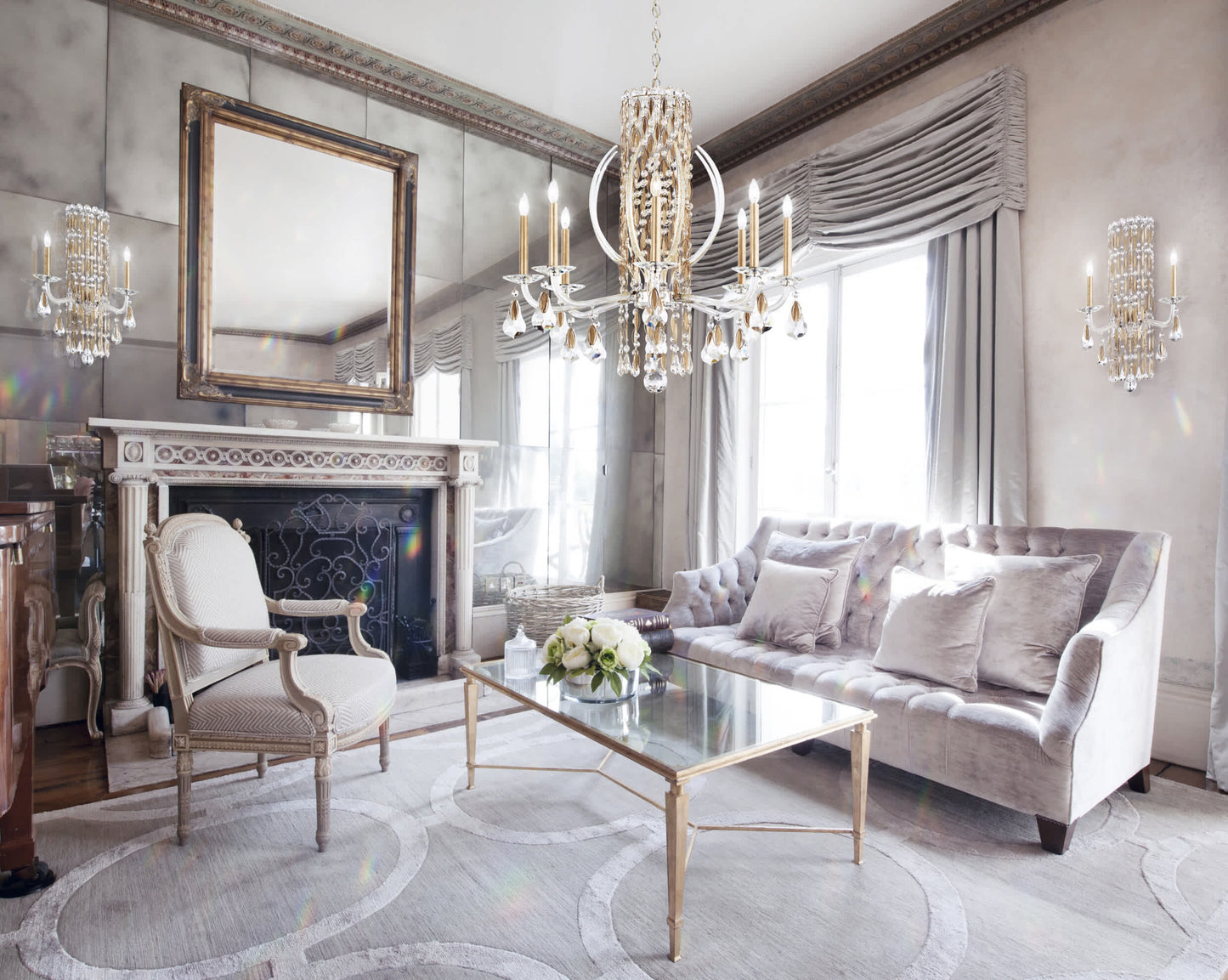 Sarella 15 Light 41" Wide Crystal Chandelier with Heritage Crystals