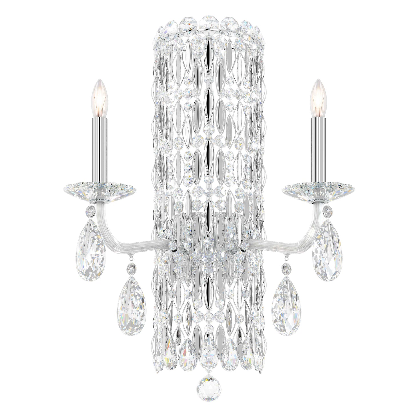 Sarella 2 Light 23" Tall Wall Sconce with Heritage Crystals