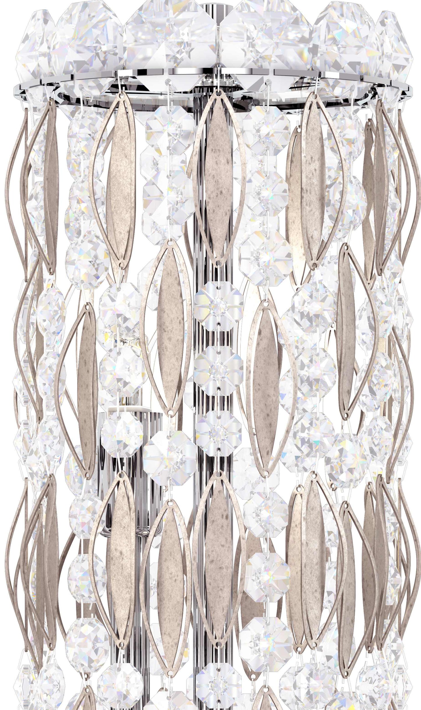 Sarella 3 Light 16" Wide Flush Mount Drum Ceiling Fixture with Heritage Crystals