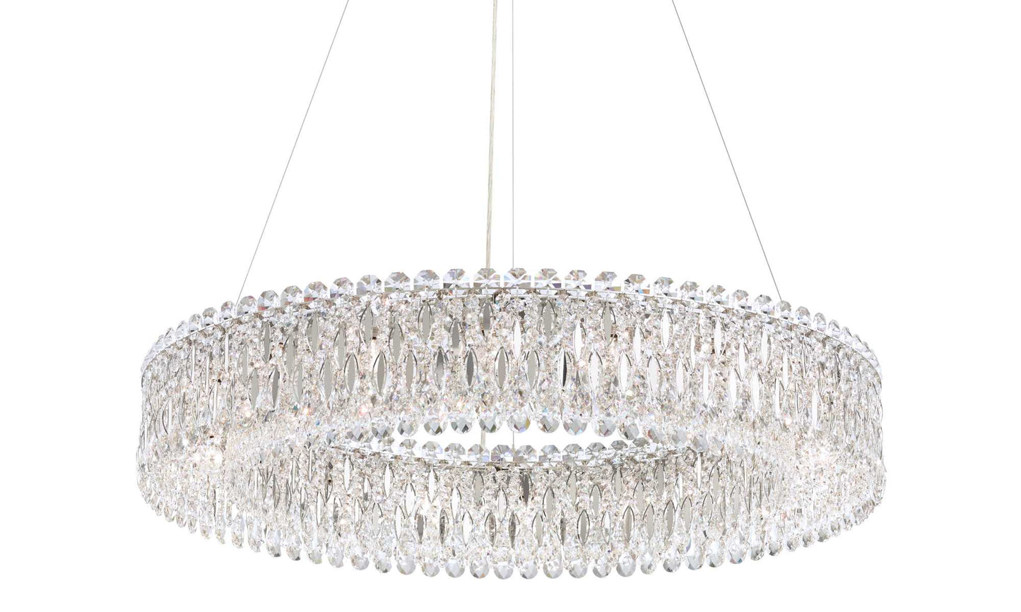 Sarella 18 Light 36" Wide Crystal Pendant with Heritage Crystals