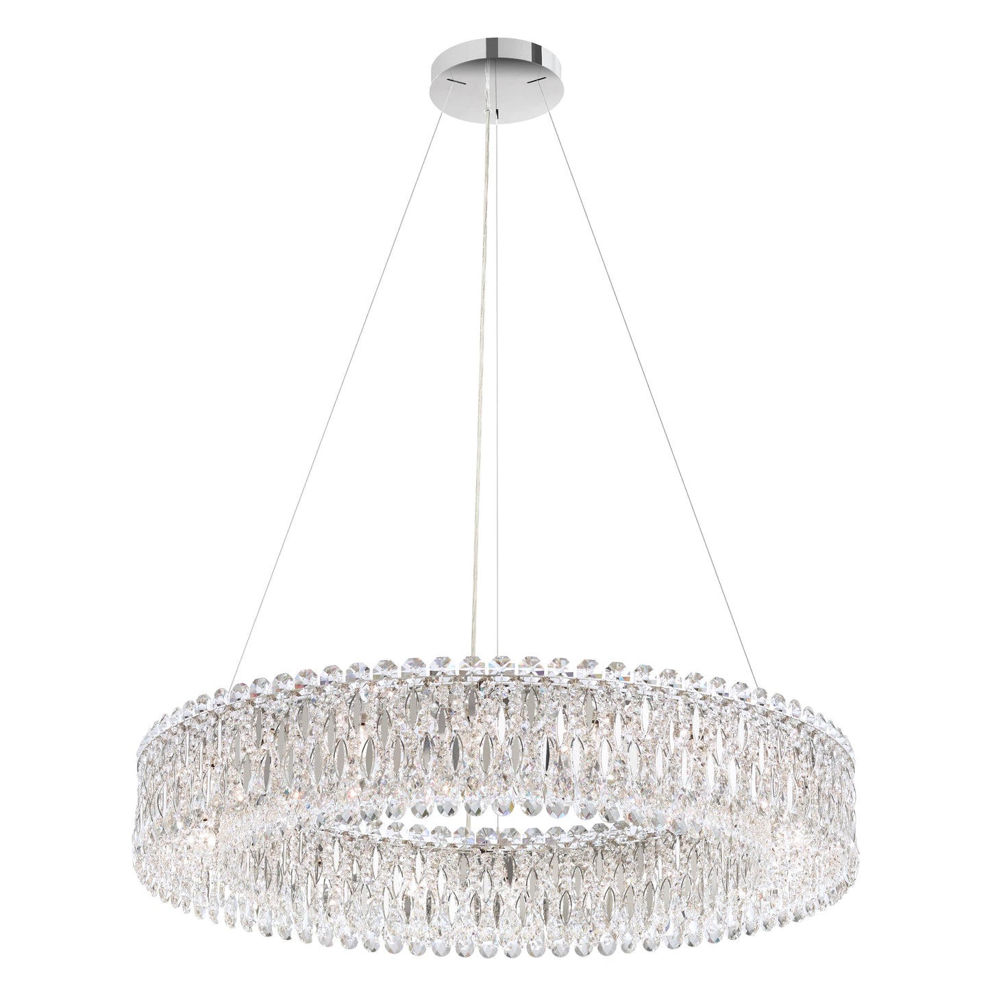 Sarella 18 Light 36" Wide Crystal Pendant with Heritage Crystals