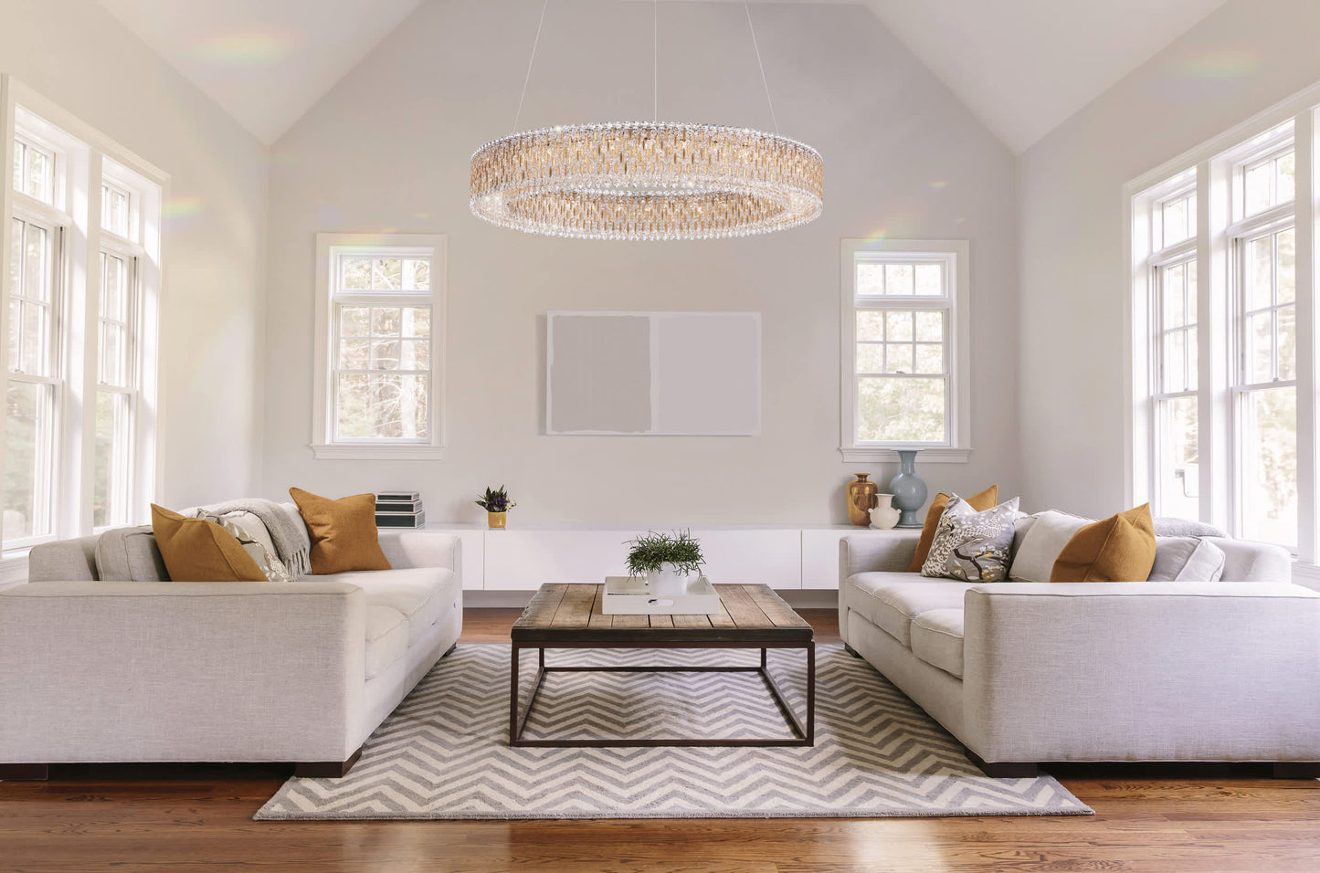 Sarella 27 Light 48" Wide Crystal Pendant with Swarovski Crystals