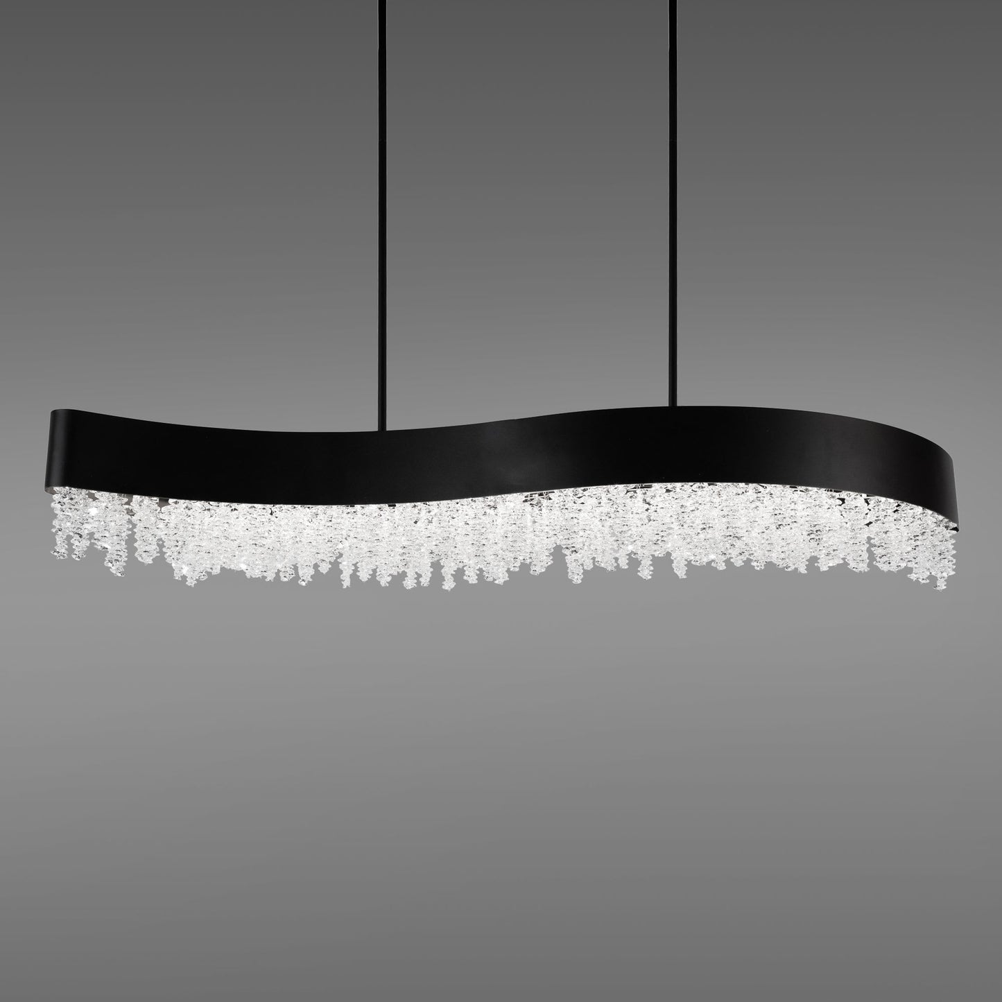 Soleil 47" Wide LED Crystal Linear Chandelier