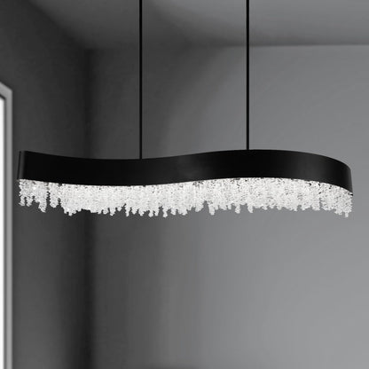 Schonbek Soleil 47" Wide LED Crystal Linear Chandelier