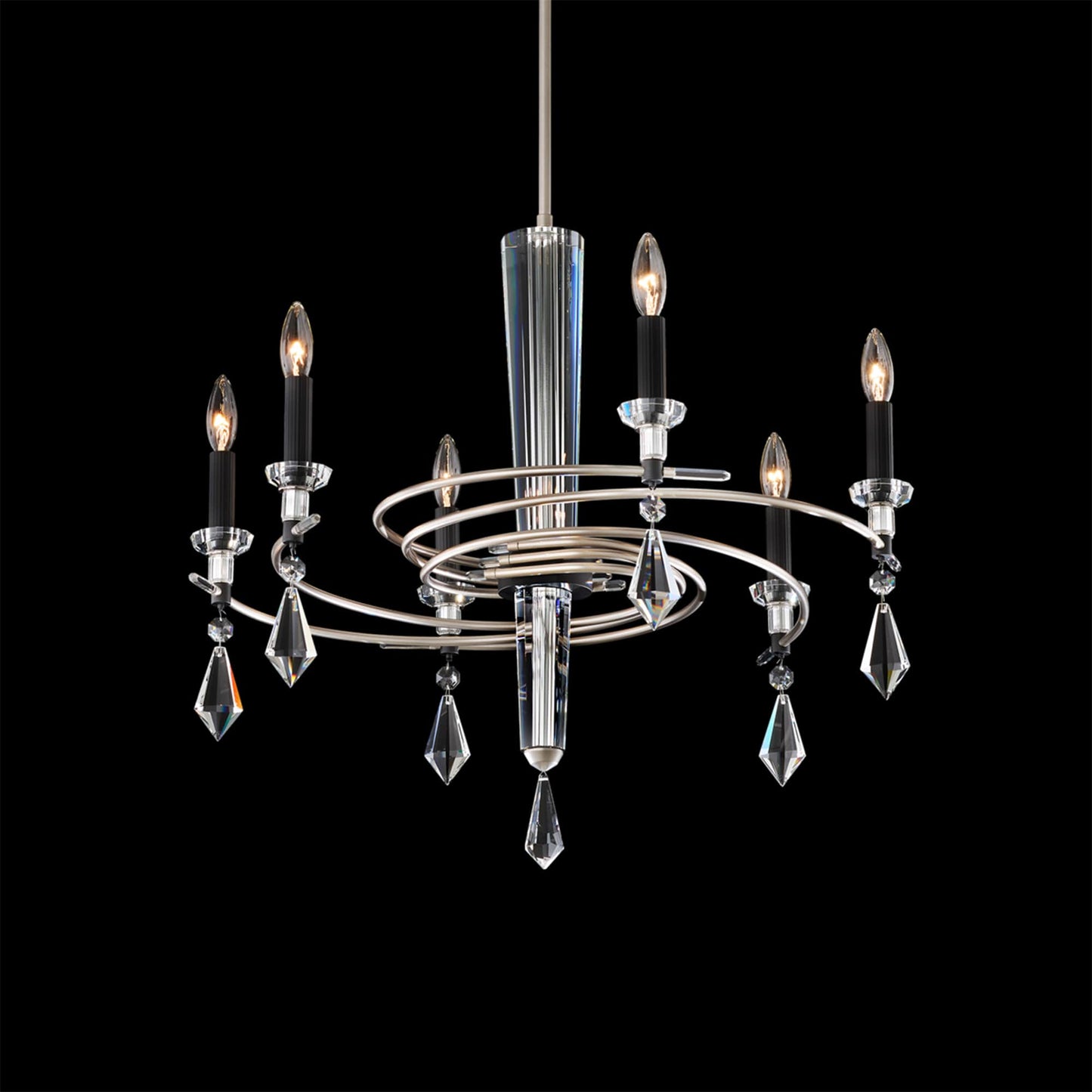Tempest 6 Light 28" Wide Crystal Candle Style Chandelier