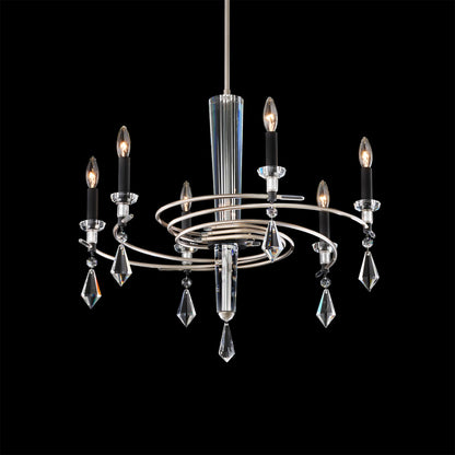 Tempest 6 Light 28" Wide Crystal Candle Style Chandelier