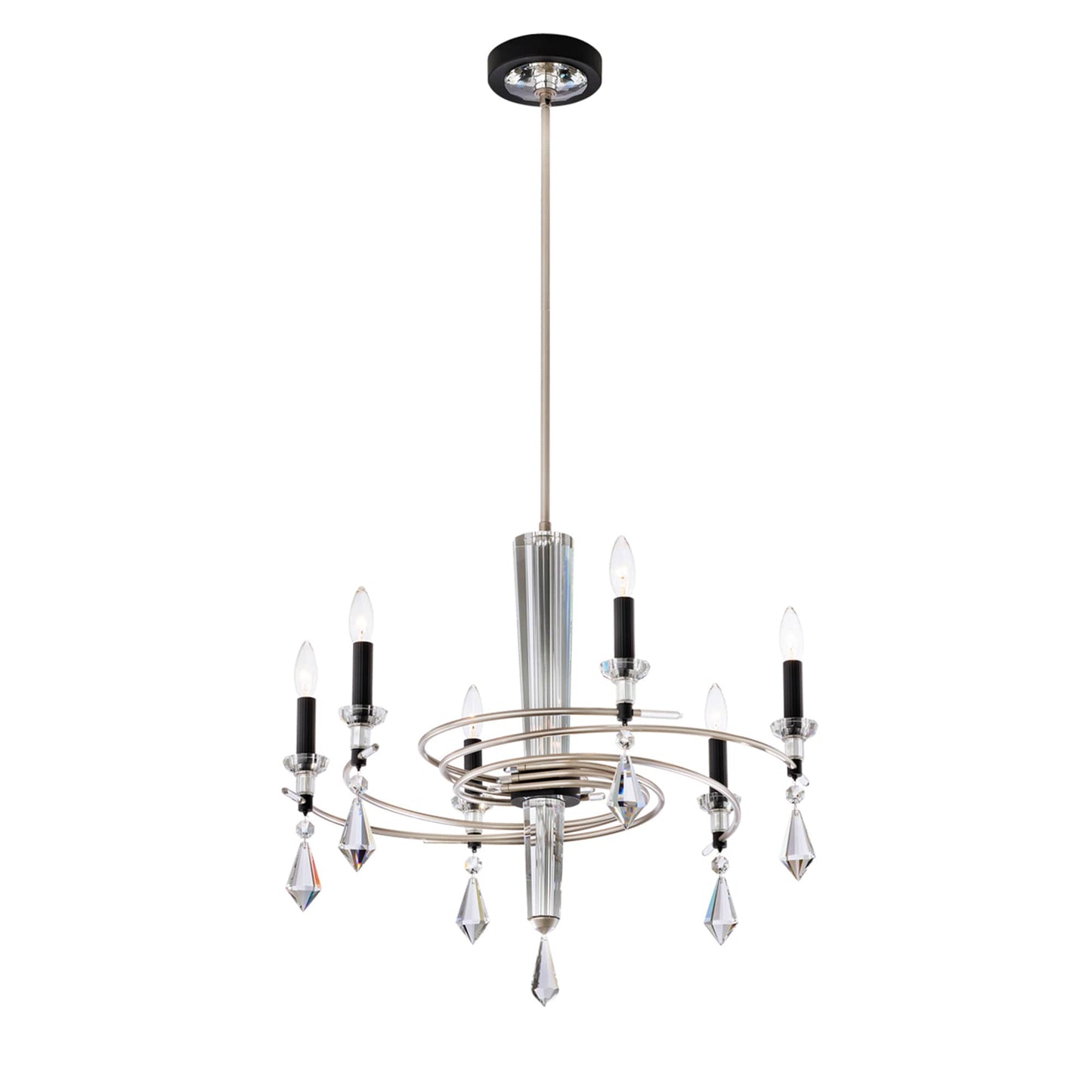 Tempest 6 Light 28" Wide Crystal Candle Style Chandelier
