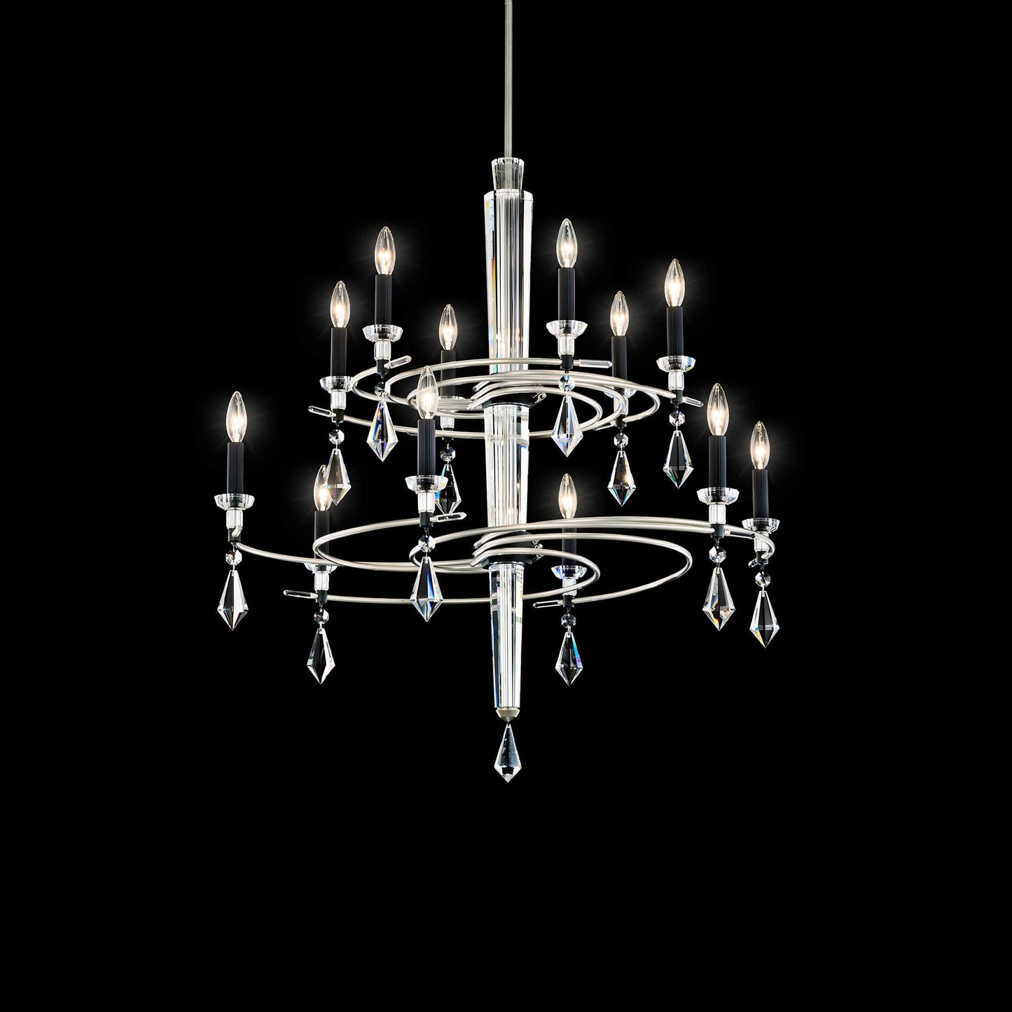Tempest 12 Light 36" Wide Crystal Candle Style Chandelier