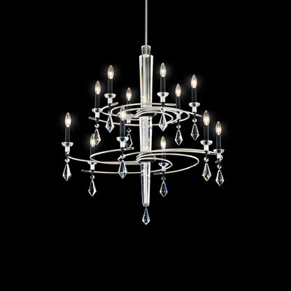 Tempest 12 Light 36" Wide Crystal Candle Style Chandelier