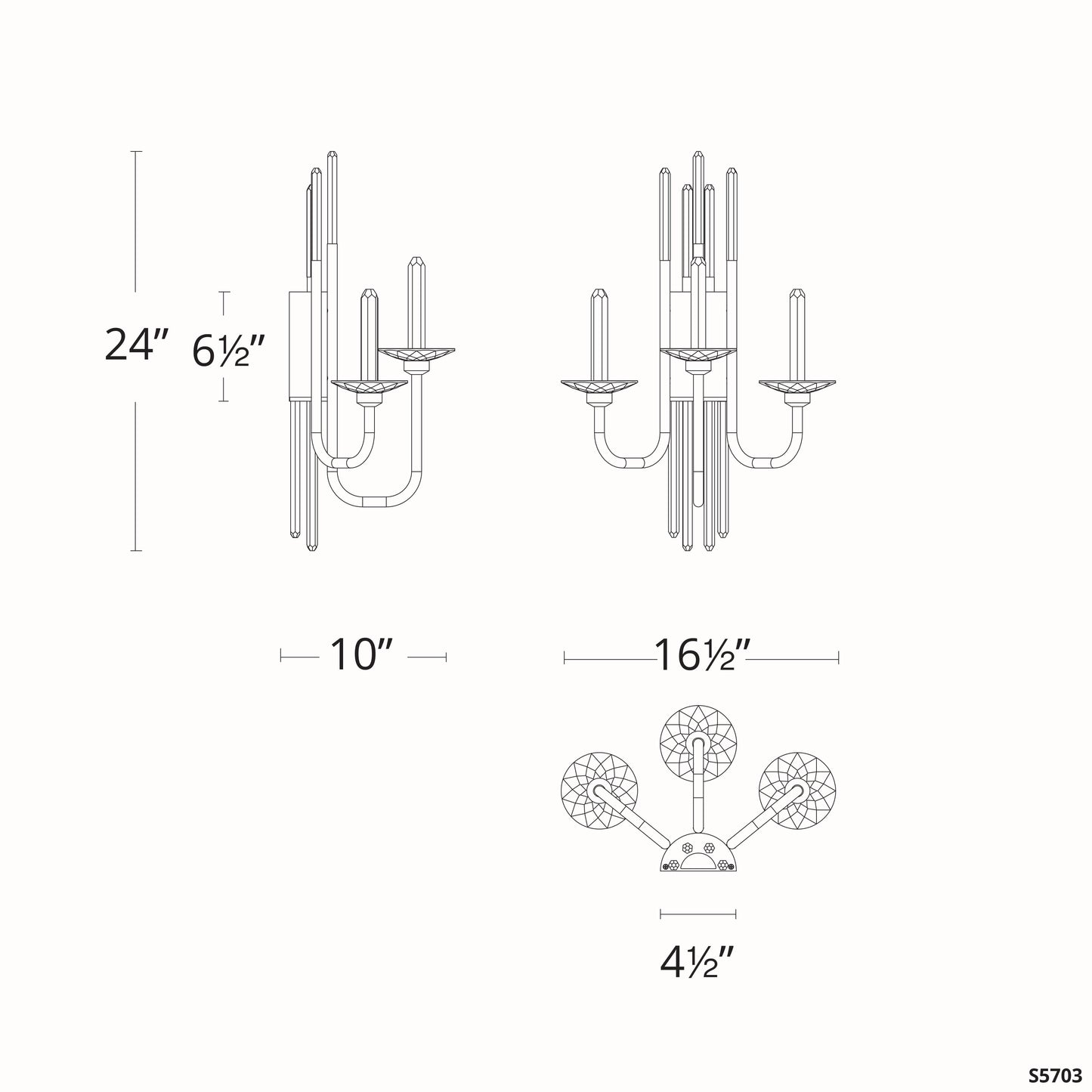 Calliope 3 Light 24" Tall LED Wall Sconce