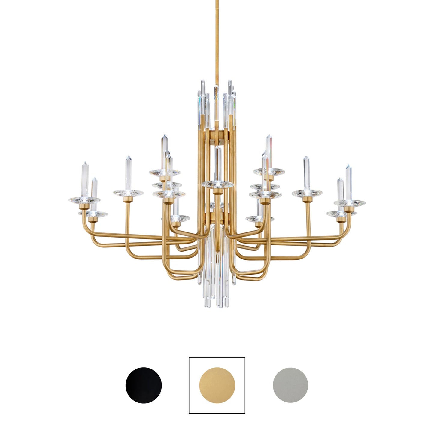 Calliope 16 Light 42" Wide LED Crystal Candle Style Chandelier