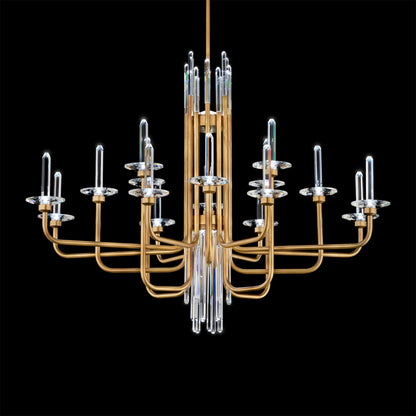 Calliope 16 Light 42" Wide LED Crystal Candle Style Chandelier