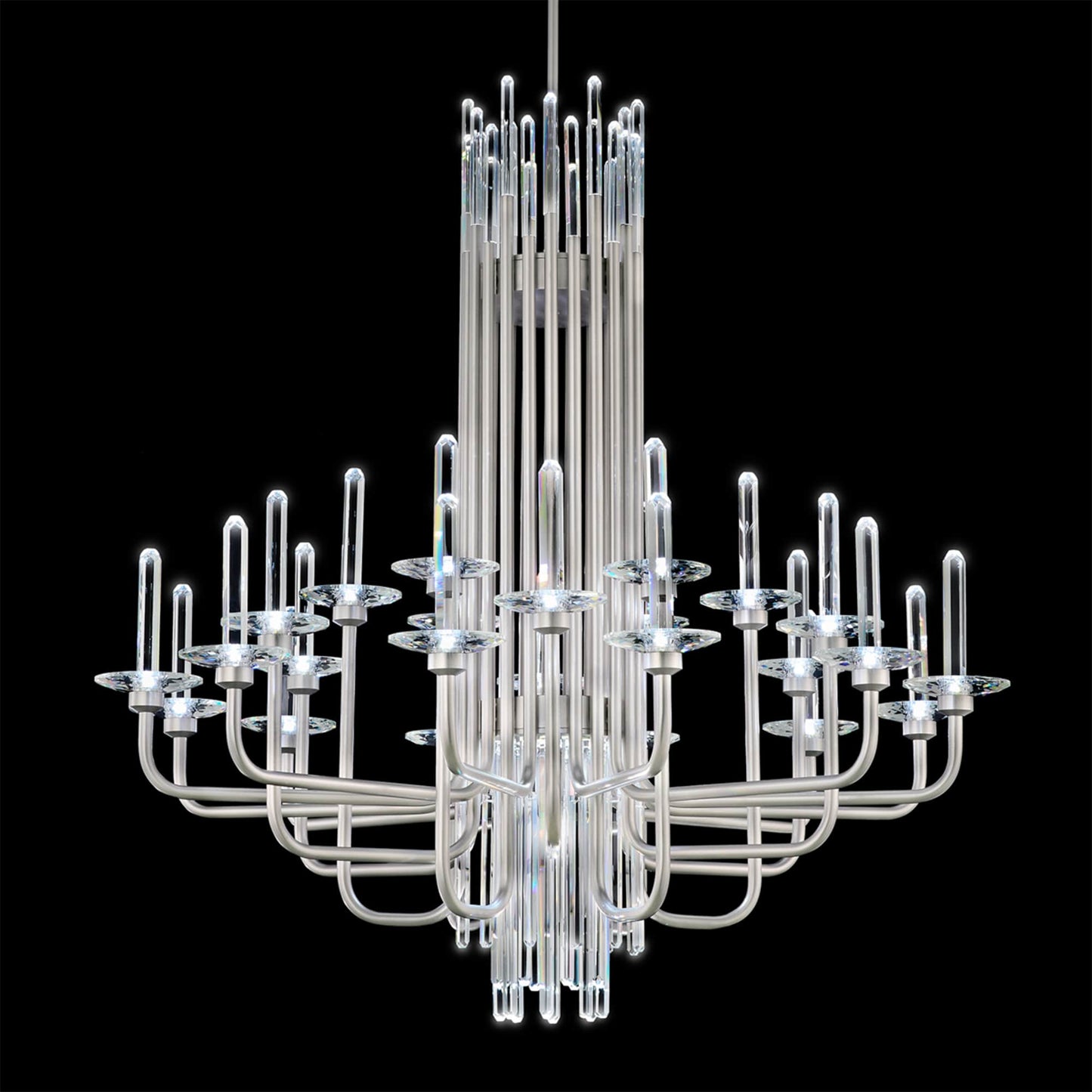 Calliope 24 Light 40" Wide LED Crystal Candle Style Chandelier