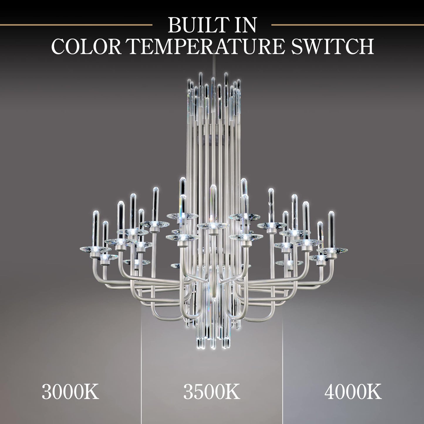 Calliope 24 Light 40" Wide LED Crystal Candle Style Chandelier