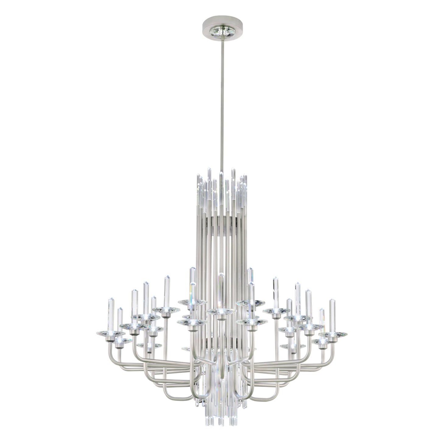 Calliope 24 Light 40" Wide LED Crystal Candle Style Chandelier