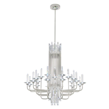 Calliope 24 Light 40" Wide LED Crystal Candle Style Chandelier