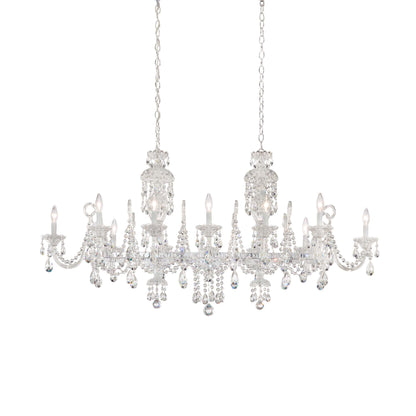 Sterling Linear 12 Light 58" Wide Crystal Linear Chandelier