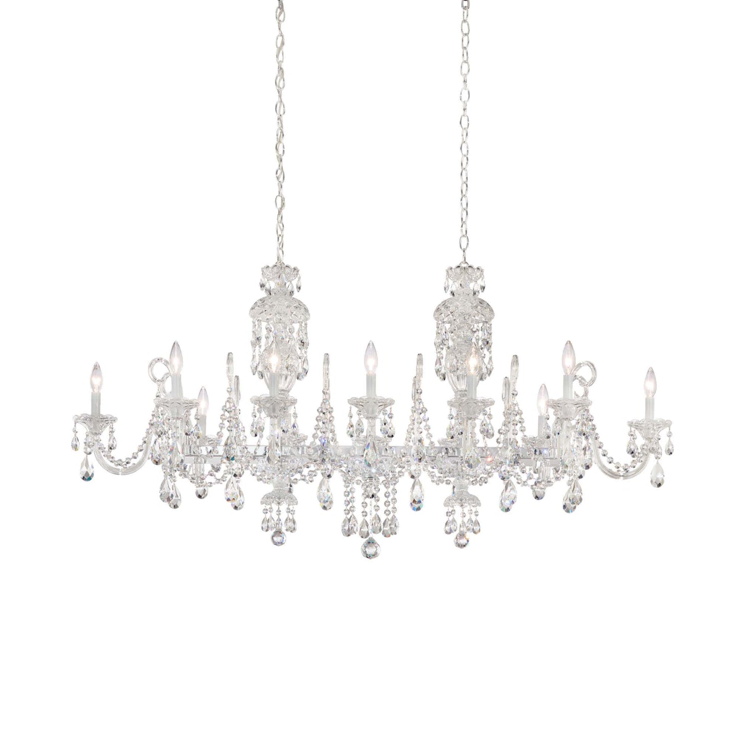 Sterling Linear 12 Light 58" Wide Crystal Linear Chandelier