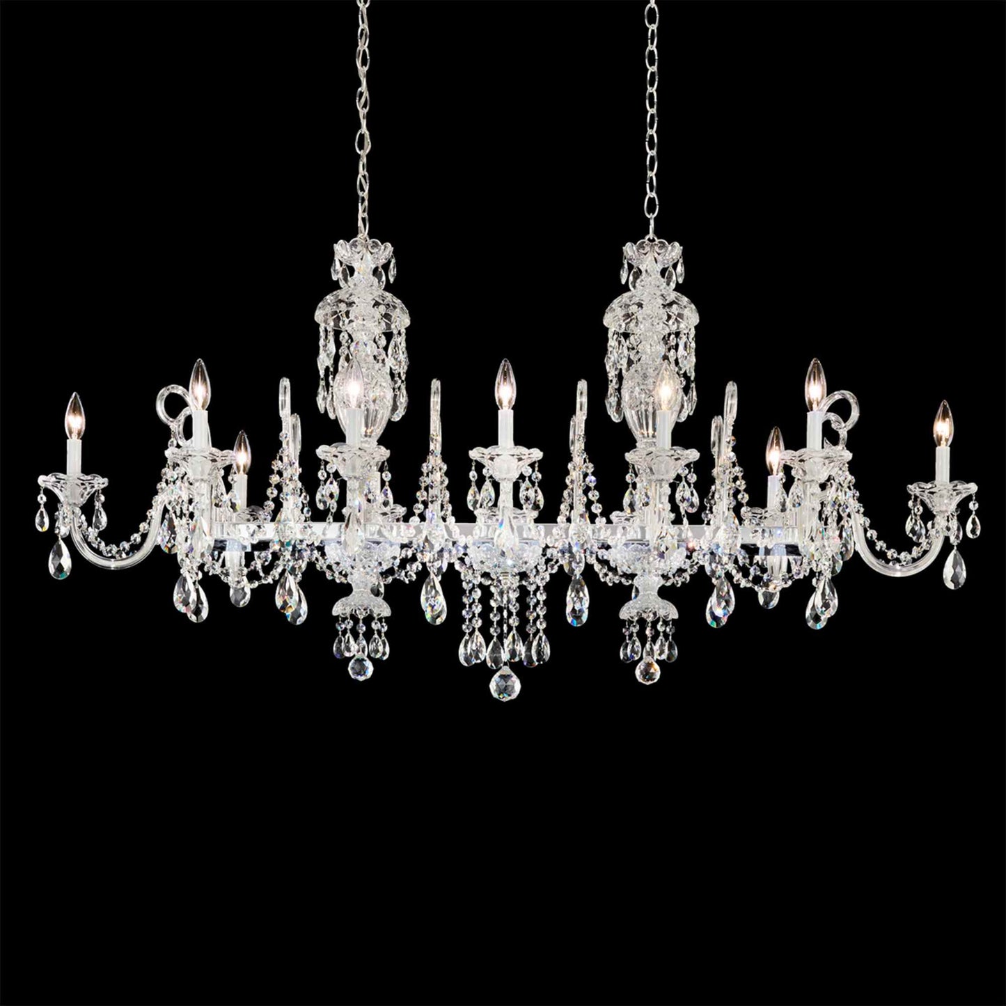 Sterling Linear 12 Light 58" Wide Crystal Linear Chandelier