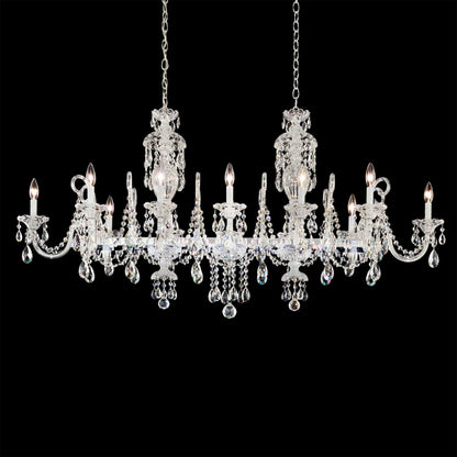 Sterling Linear 12 Light 58" Wide Crystal Linear Chandelier