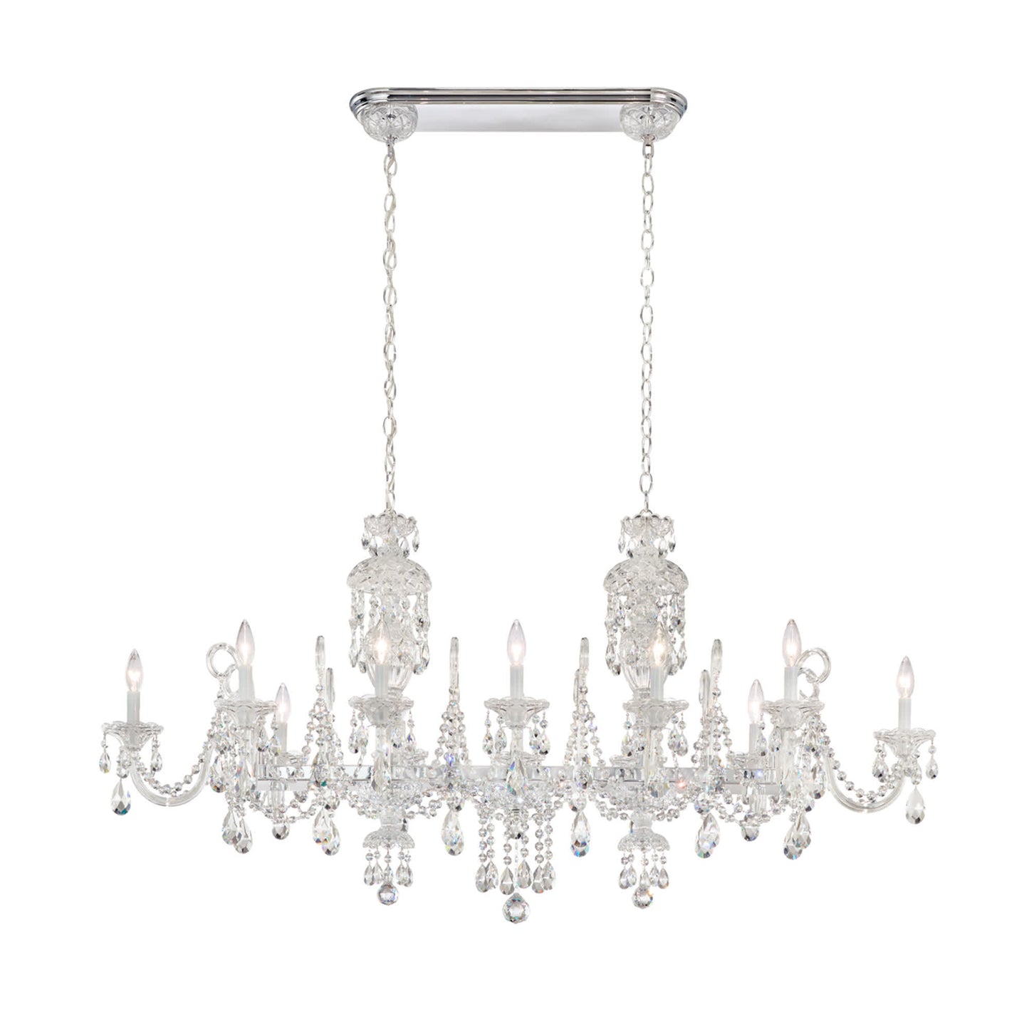 Sterling Linear 12 Light 58" Wide Crystal Linear Chandelier