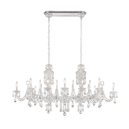 Sterling Linear 12 Light 58" Wide Crystal Linear Chandelier