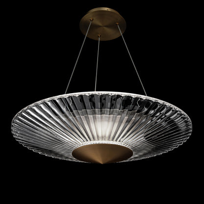 Origami 24" Wide LED Crystal Pendant