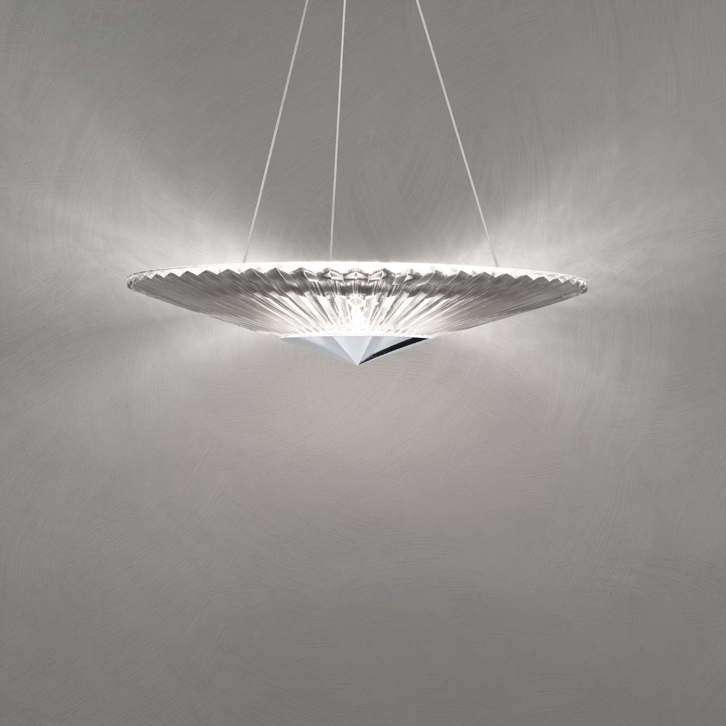 Origami 24" Wide LED Crystal Pendant