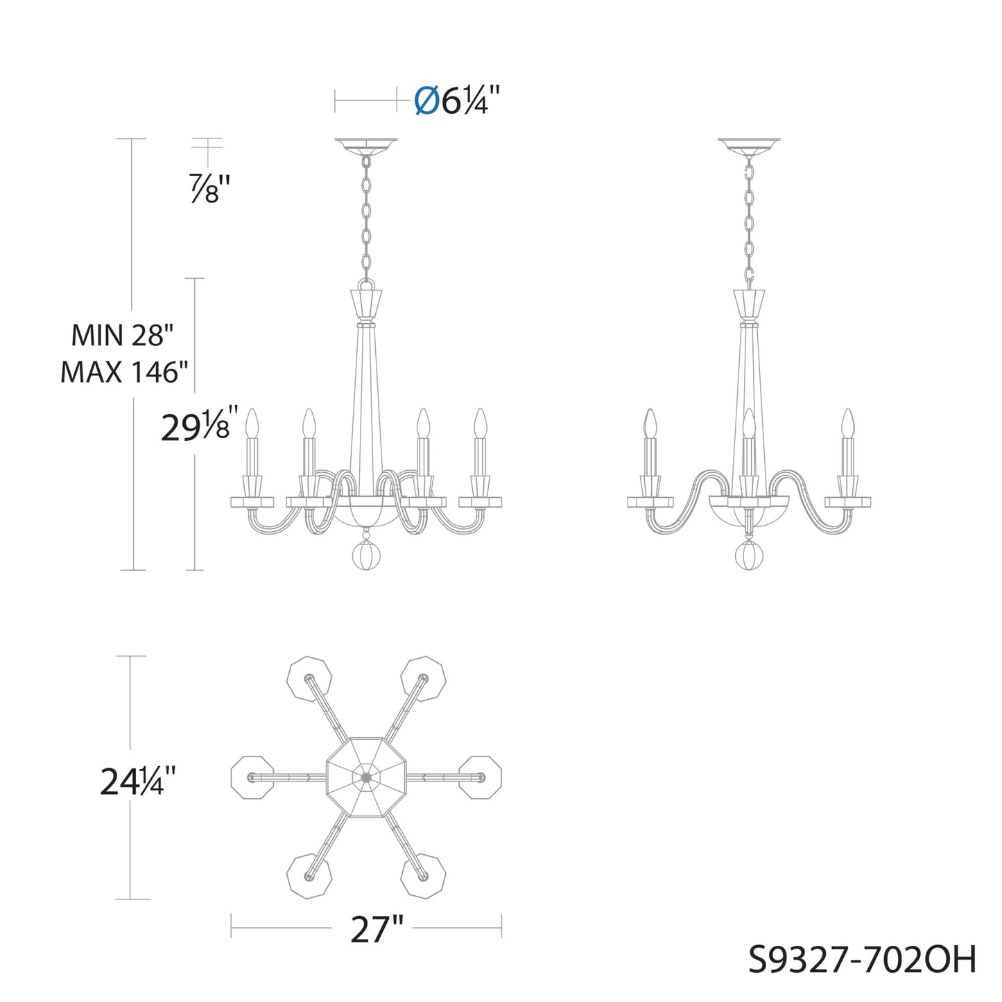 Amadeus 6 Light 27" Wide Crystal Candle Style Chandelier