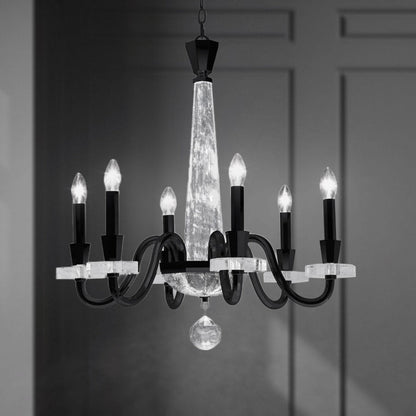 Schonbek Amadeus 6 Light 27" Wide Crystal Candle Style Chandelier