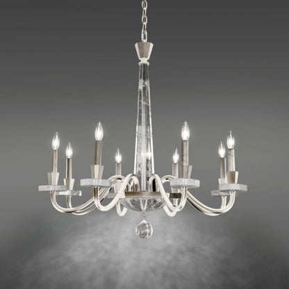 Schonbek Amadeus 8 Light 34" Wide Crystal Candle Style Chandelier