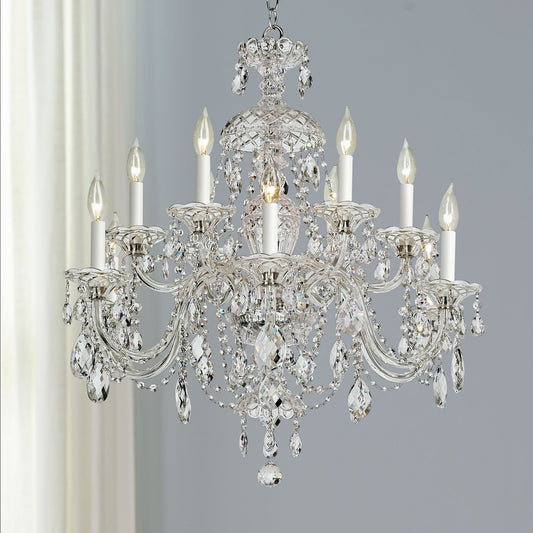 Schonbek Sterling 29" Wide Heritage Crystal 12-Light Chandelier
