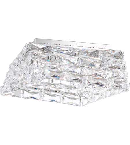 Glissando 16" Wide LED Flush Mount Square Ceiling Fixture with Swarovski Crystals