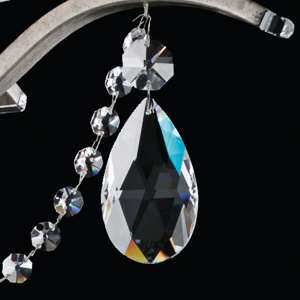 Vesca 5 Light 29" Wide Semi-Flush Ceiling Fixture with Heritage Crystals
