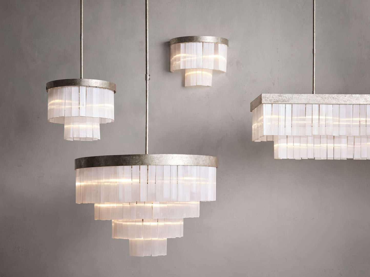 Selene Crystal Bar Rectangular Chandelier