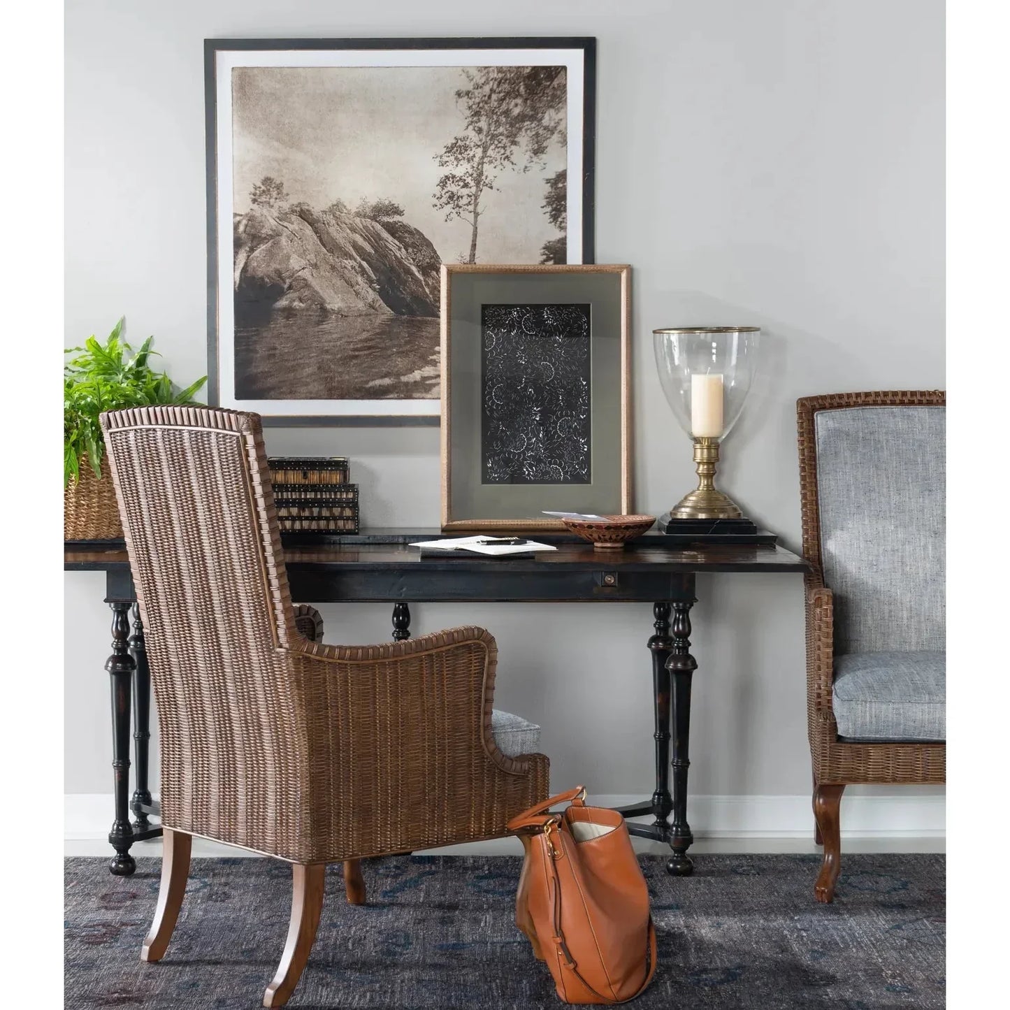 Century Furniture Grand Tour Winston Flip-Top Console Table