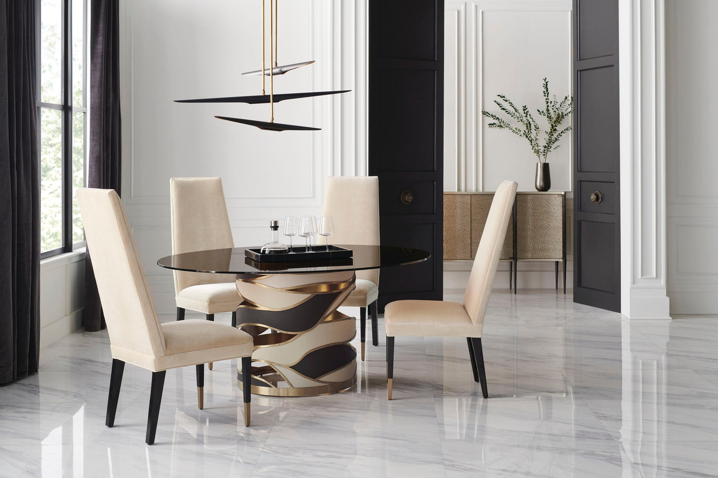Caracole Signature Metropolitan The Masters Dining Side Chair - Set of 2