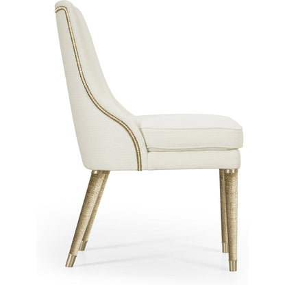 Jonathan Charles Shoal Linen & Grass Cloth Side Chair (500429-SC-C005-F058) - Set of 2