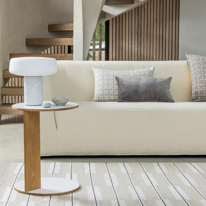Solid Marble Cylinder Table Lamp