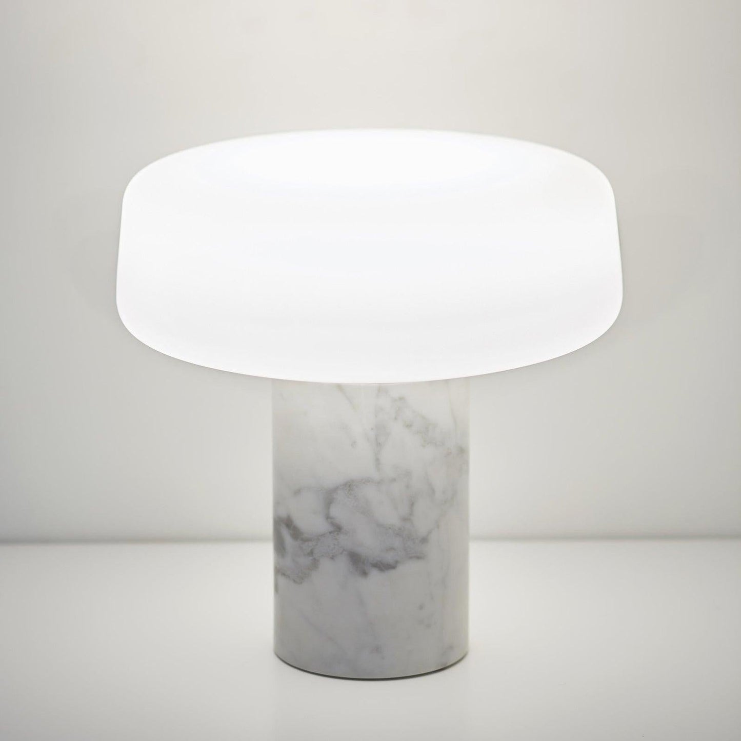 Solid Marble Cylinder Table Lamp