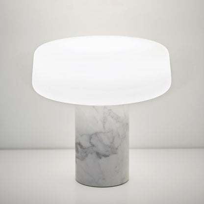 Solid Marble Cylinder Table Lamp
