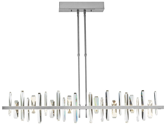 Solitude 51.9" Vintage Platinum & Crystal Short LED Pendant