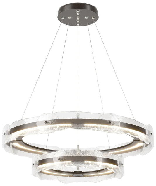 Solstice 36.6"W Oil Rubbed Bronze Standard LED Pendant w/ Clear Shade
