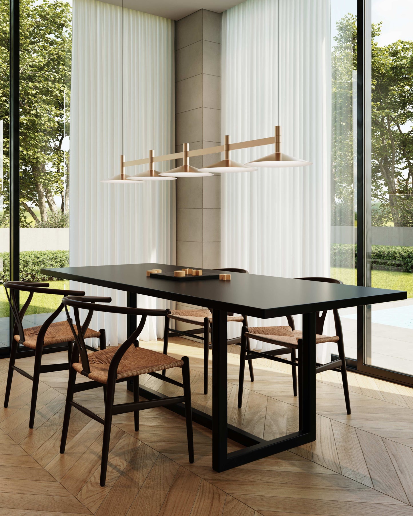Systema Staccato 57" Wide LED Commercial Linear Pendant