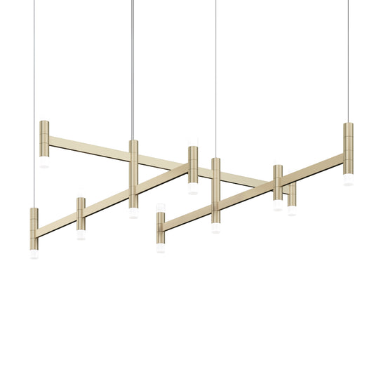 Systema Staccato 10 Light 43" Wide LED Suspension Linear Pendant