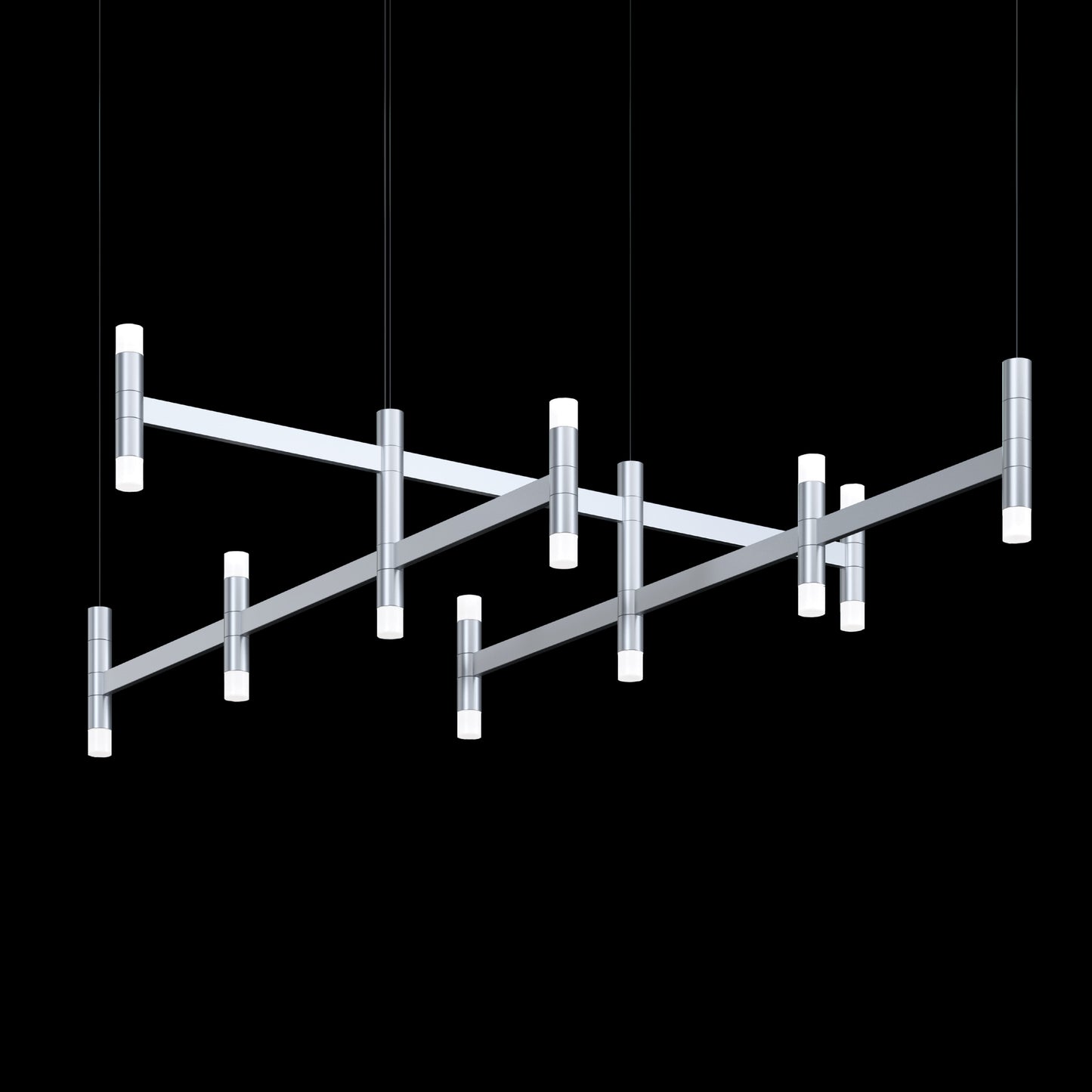 Systema Staccato 10 Light 43" Wide LED Suspension Linear Pendant