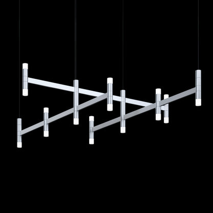 Systema Staccato 10 Light 43" Wide LED Suspension Linear Pendant
